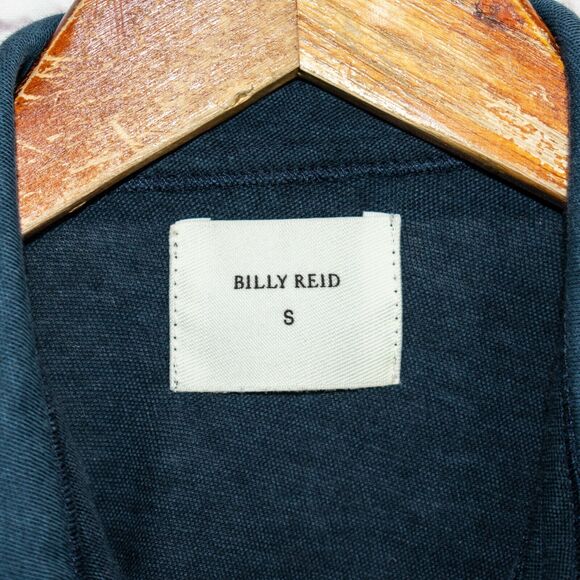 BILLY REID Men's Polo Shirt Blue Cotton life tower print size Small - Picture 3 of 8